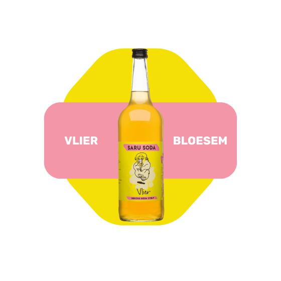 Fles | 1 liter Vlierbloesem | natuurlijke limonadesiroop