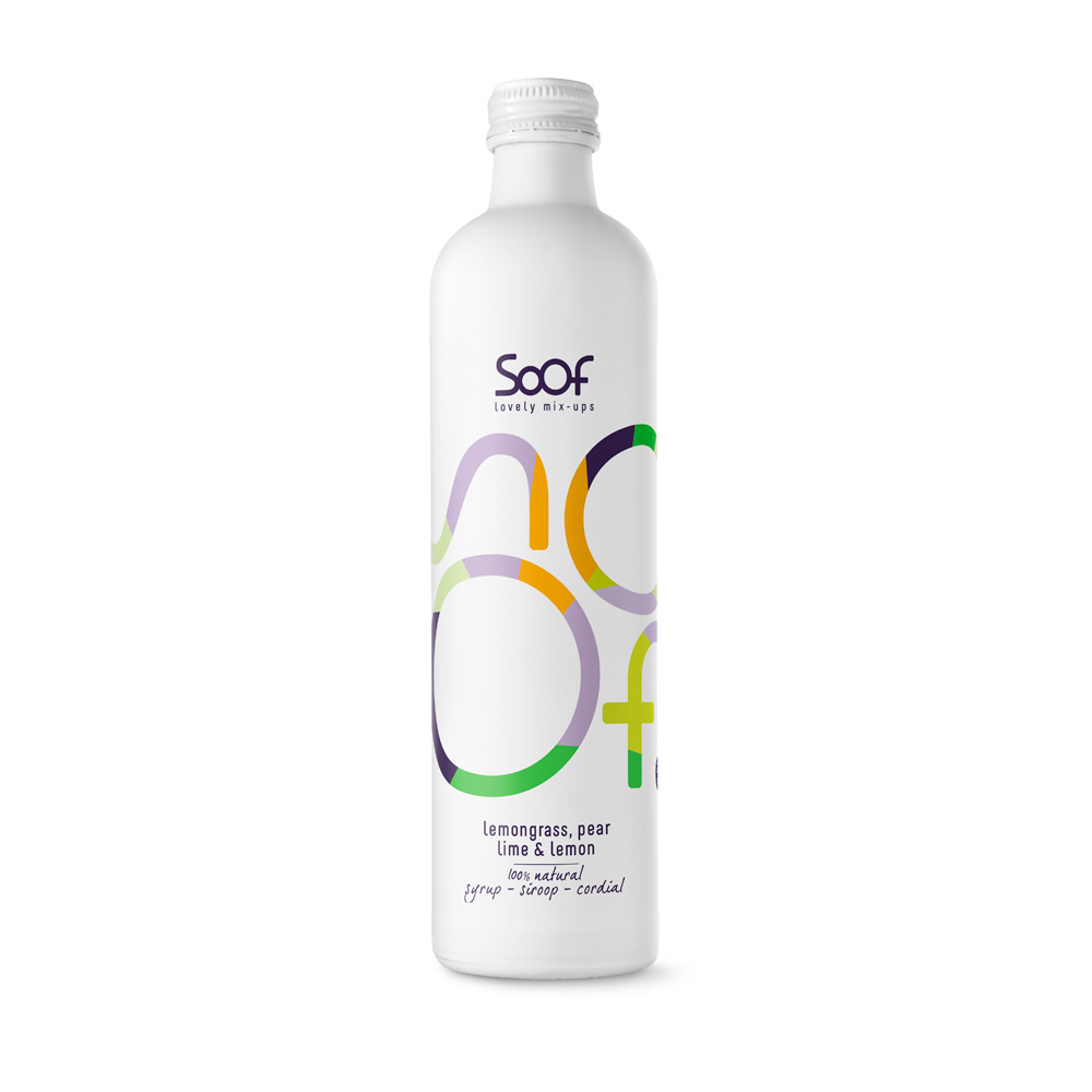 Soof Limonadesiroop | Citroengras, peer, limoen & citroen | per 6 flessen