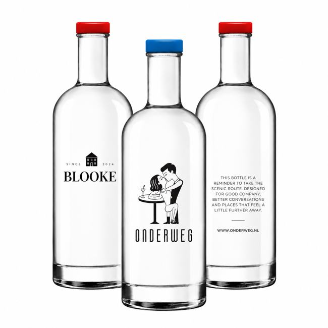 Krnwtr+ waterflessen | glas | 1000ml | met eigen logo